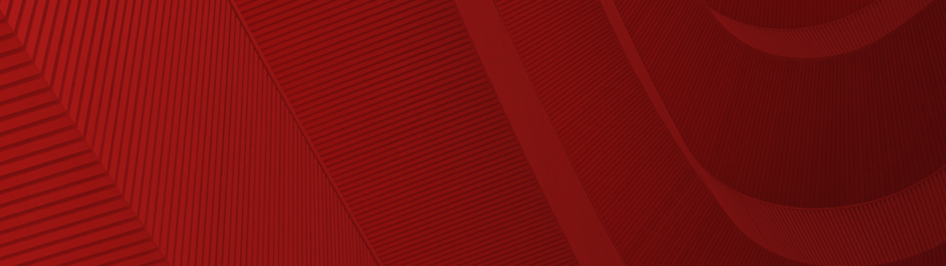 Abstract red architectural background with overlapping ribbed structural forms.